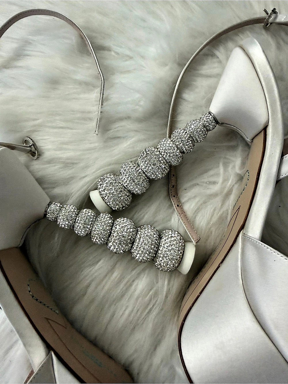 Sophia Webster Jeweled Platform Heels in White - Picture 6 of 8
